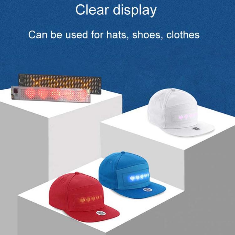 155 X 32mm Hat Backpack Vest Bluetooth LED Flexible Multi-Language Advertising Display Screen(Blue) - LED Billboard by PMC TechLife | Online Shopping South Africa | PMC TechLife | Buy Now Pay Later Mobicred