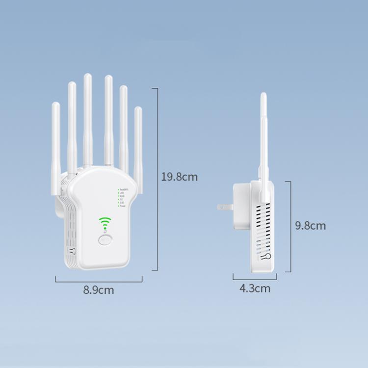 Urant U13 1200Mbps 2.4G/5G Dual Band WiFi Repeater Signal Amplifier US Plug Black - free shipping - PMC TechLife - Order now!