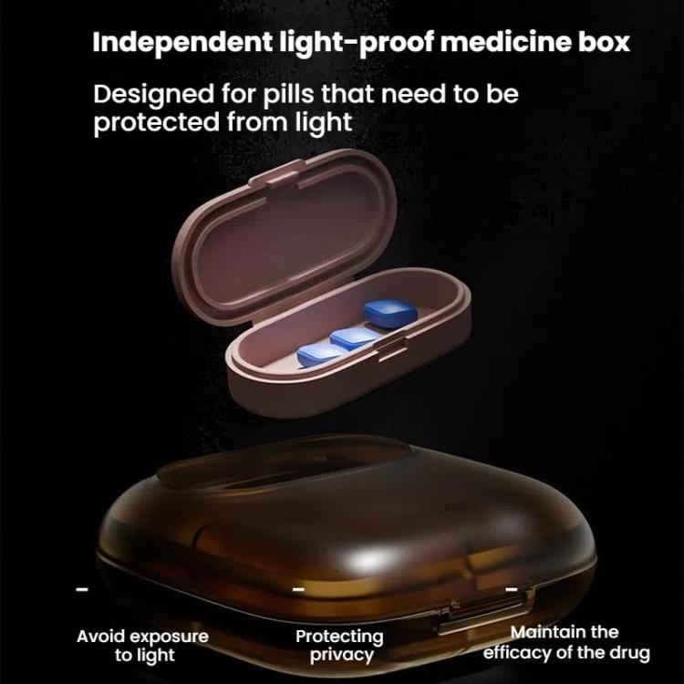 Portable Pill Box Dispenser Sealed Large Capacity Seven Days a Week Medication Organizer, Color: 4 Grids Gray - free shipping - PMC TechLife - Order now!