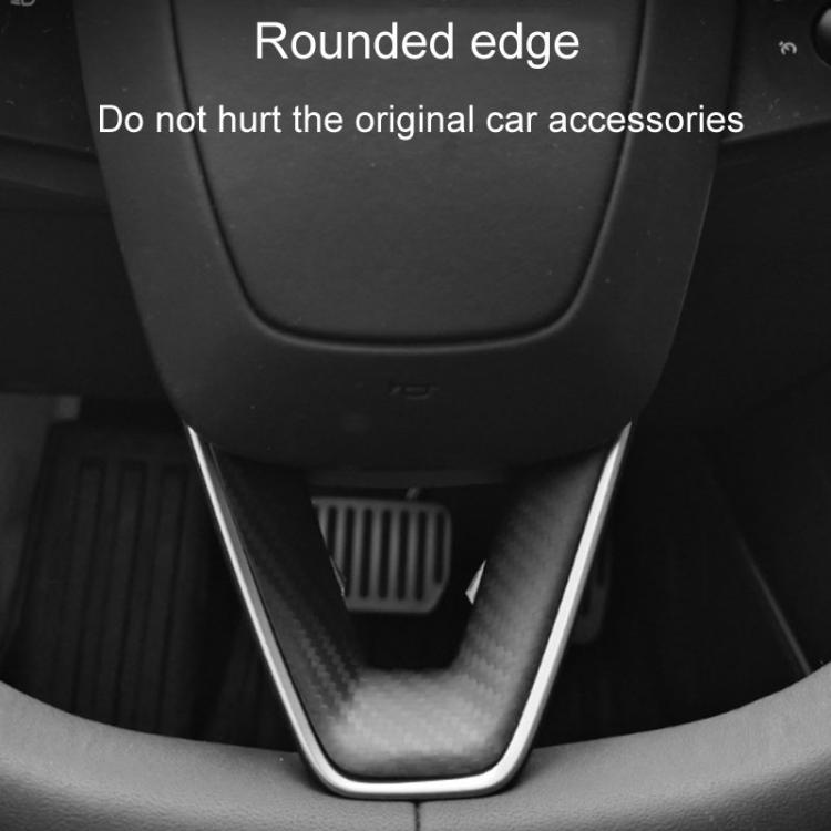 For Tesla Model 3 Car Modification Interior Carbon Fiber Steering Wheel Patch, Style: Matte - Car Interior Mouldings by PMc TechLife | Online Shopping South Africa | PMc TechLife | Buy Now Pay Later Mobicred