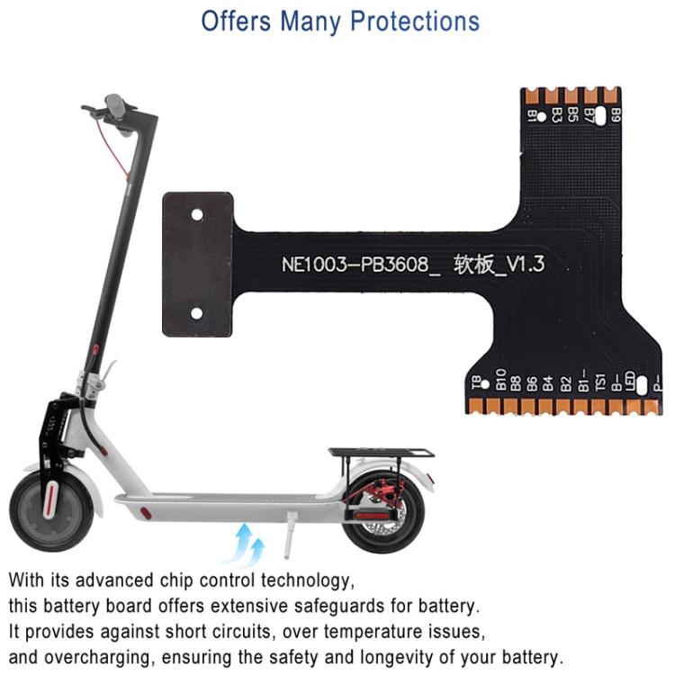 For Xiaomi M365 / 1S Electric Scooter BMS Soft Board Circuit Board Edge Bar Battery Protection Panel(Black) - Accessories & Parts by PMc TechLife | Online Shopping South Africa | PMc TechLife | Buy Now Pay Later Mobicred