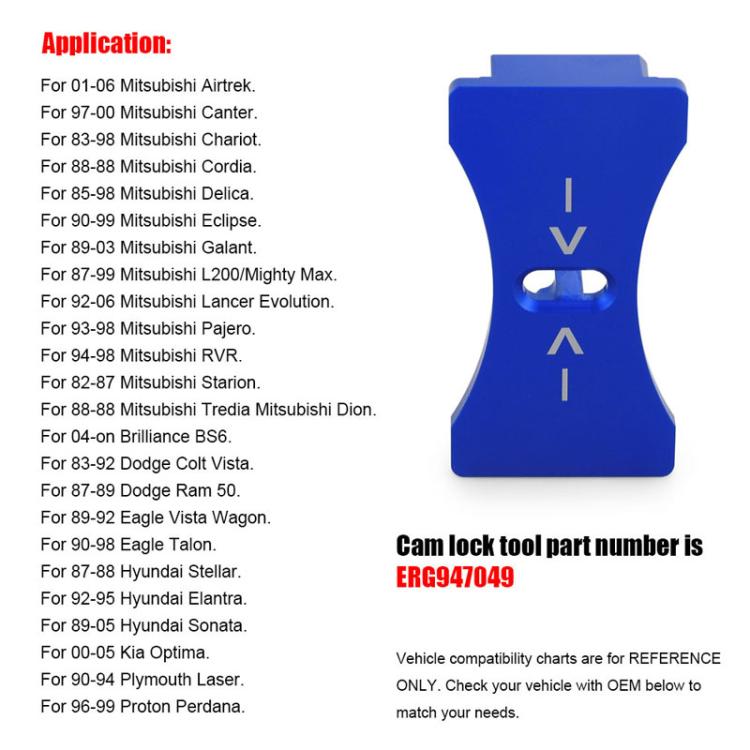 Automotive Retrofit Timing Gear Retainer Cam Locking Tool For Mitsubishi / Hyundai(Black) - free shipping - PMc TechLife - Order now!