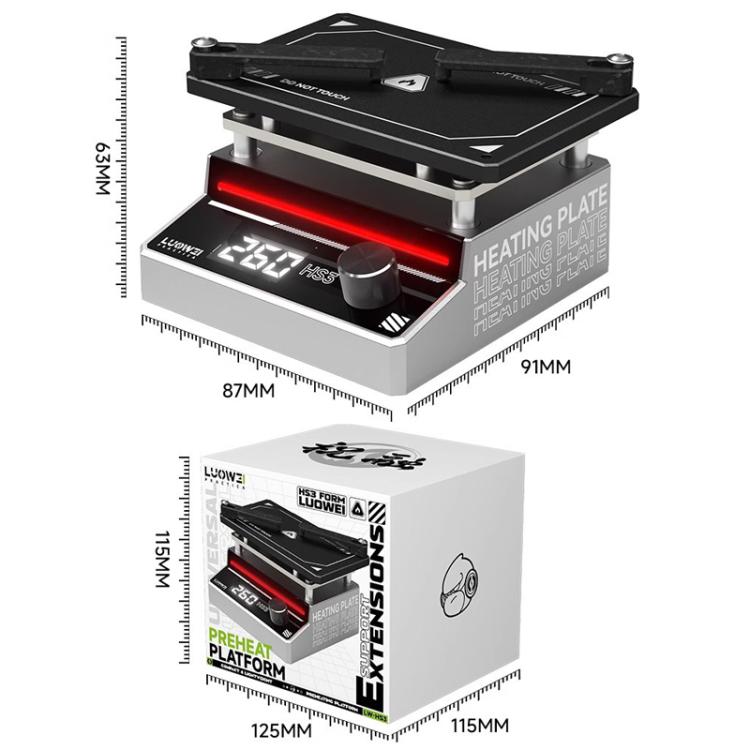 LUOWEI HS3 Universal Preheating Heating Station Layered Lamination Tinning Degumming Heating Station US Plug - free shipping - PMC TechLife - Order now!