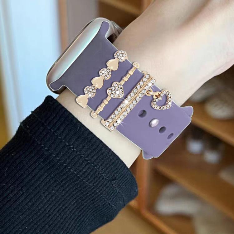 3pcs / Set 22mm Width Smart Watch Silicone Band Decorative Ring Metal Accessories, Style: 2 - Watch Decorations by PMC TechLife | Online Shopping South Africa | PMC TechLife | Buy Now Pay Later Mobicred