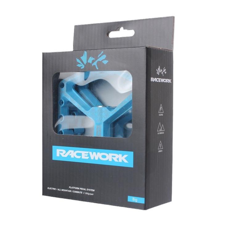 RACEWORK RK579 1pair Bicycle Wide Anti-slip Bearing Pedal Nylon Pedal(Blue) - free shipping - PMc TechLife - Order now!