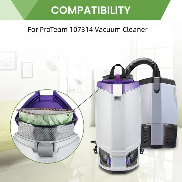 2pcs For ProTeam 107314 Vacuum Cleaner Accessories Paper Bag Dust Collection Bag(No Printing) - Other Accessories by PMc TechLife | Online Shopping South Africa | PMc TechLife | Buy Now Pay Later Mobicred