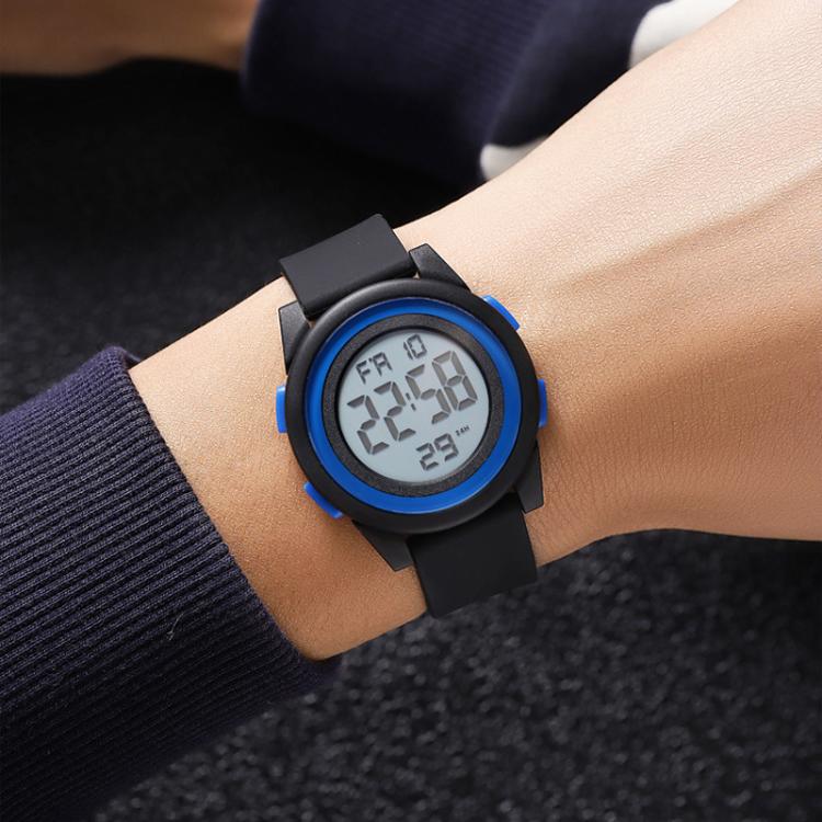 SKMEI 2429 Youth Electronic Watch Simple Outdoor Sports Watch(Black Blue) - free shipping - PMC TechLife - Order now!