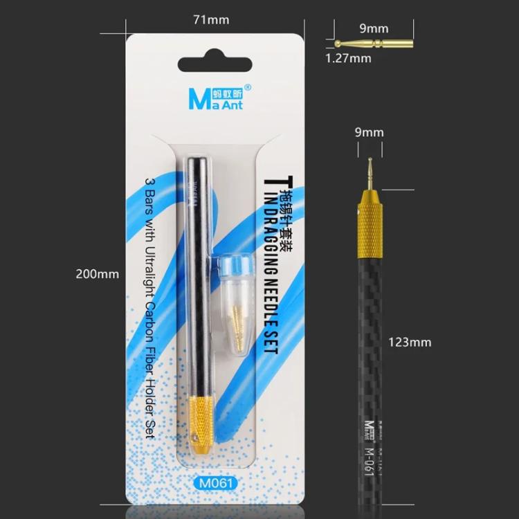 MaAnt M061 3 In 1 Cell Phone Repair Soldering Pin Set Inline Holder Soldering Solderer Tinning Pen - Soldering Iron Tip by MaAnt | Online Shopping South Africa | PMc TechLife | Buy Now Pay Later Mobicred