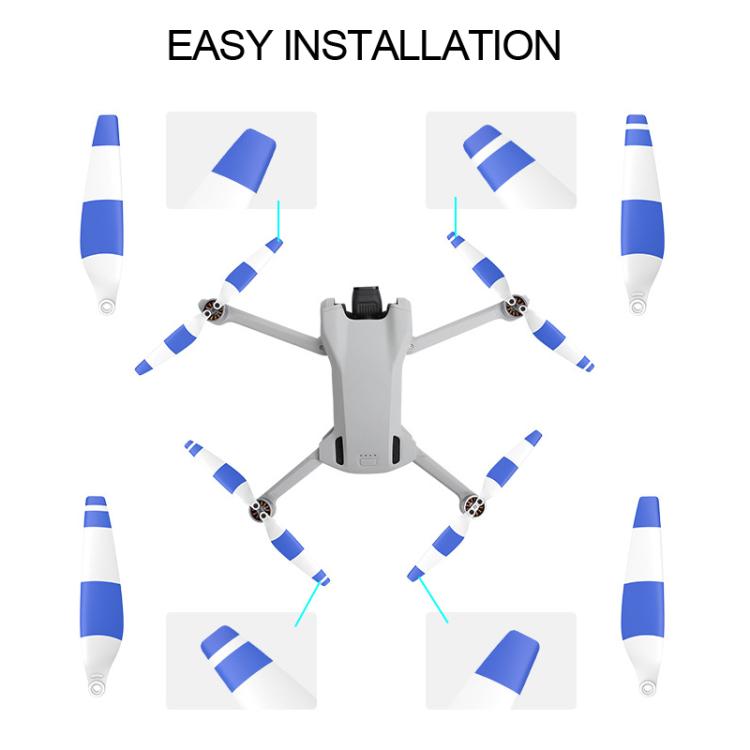 For DJI Mini 3 Drone 8pcs /Set 6030F Propeller Blades Low Noise Wings With Screwdrivers, Color: Blue - free shipping - PMc TechLife - Order now!