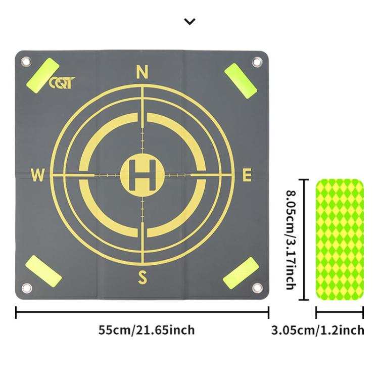 CQT 55cm Universal Reflective Drone Landing Pad Dual-Sided Waterproof Foldable Mat with Ground Pegs(Two-Tone) - free shipping - PMC TechLife - Order now!
