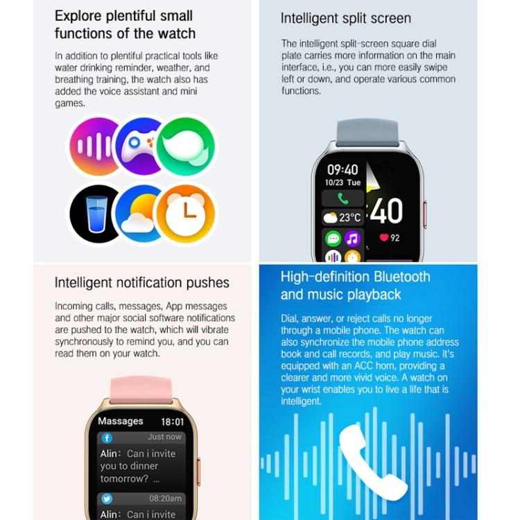 Blood Oxygen / Sleep / Heart Rate Health Monitoring Smart Watch Square Sports Double Strap Watch(Black Steel+Silicone Black) - free shipping - PMC TechLife - Order now!