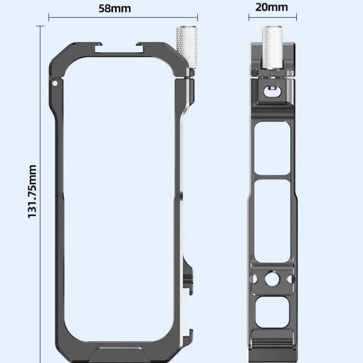 For Insta360 X3 HEPAIL AC62 Metal Rabbit Cage Magnetic Suction Horizontal Vertical Protective Frame - free shipping - PMC TechLife - Order now!