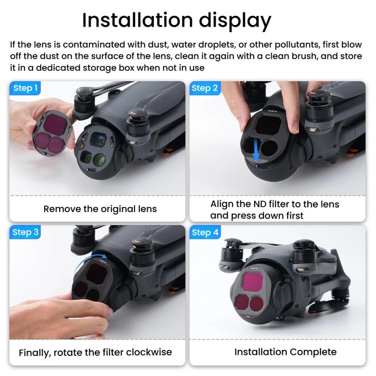 For DJI Mavic 4 Pro RCSTQ Lens Filter, Style: ND8/PL - free shipping - PMC TechLife - Order now!