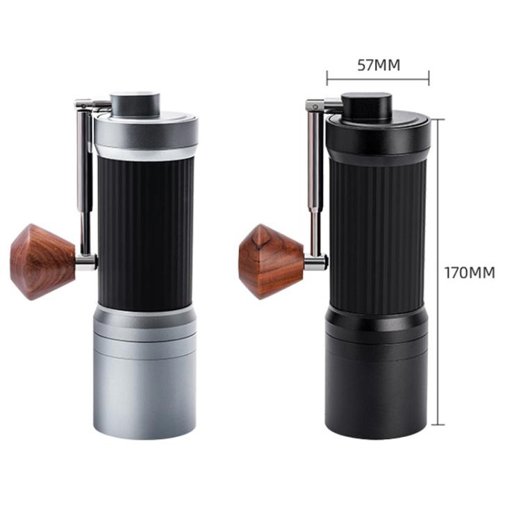Seven Stars Manual Coffee Grinder CNC Stainless Steel Burr Foldable Hand Crank Mill for Coffee Beans(Black) - free shipping - PMC TechLife - Order now!