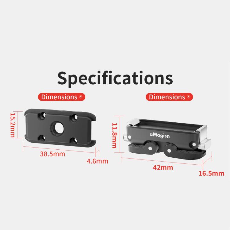 aMagisn Magnetic Quick Release Adapter for GoPro HERO13/12/11/10/9/8/11 Mini/MAX 2-in-1 Kit - free shipping - PMC TechLife - Order now!