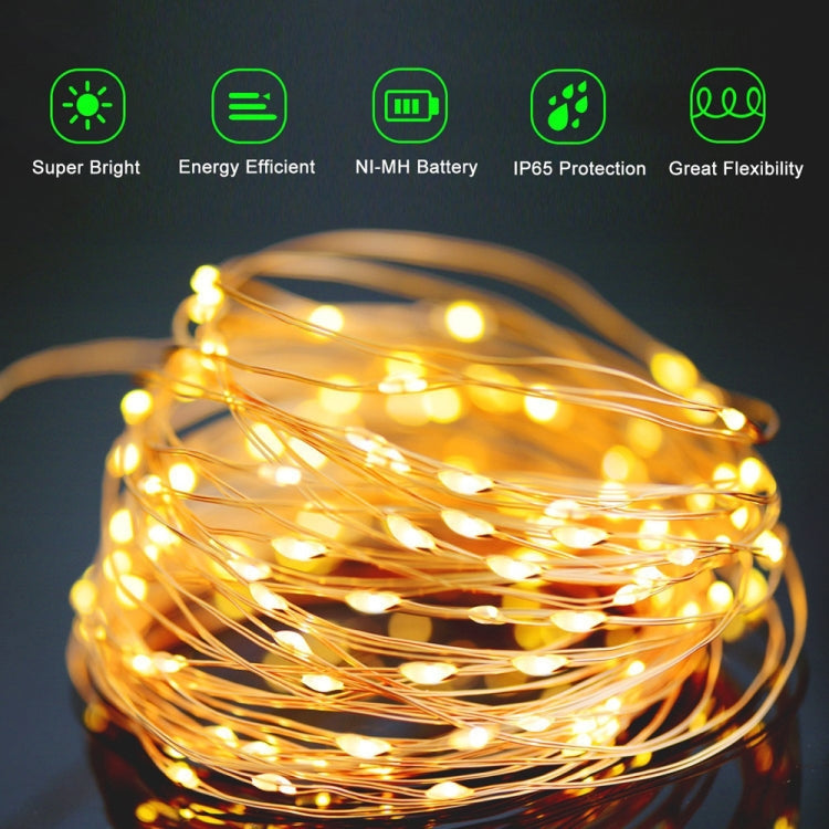 22m 200 LEDs Solar Powered Home Garden Copper Wire String Fairy Light Outdoor Christmas Party Decor Strip Lamp with 8 Modes(White Light) - Decoration Lamps by PMC TechLife | Online Shopping South Africa | PMC TechLife