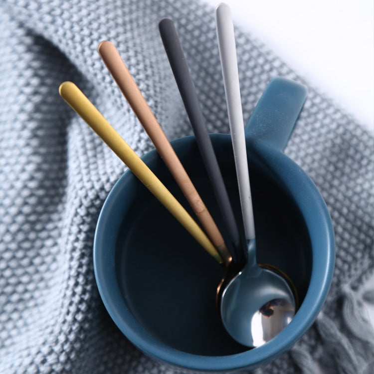Mini Accessories Coffee Spoon Kitchen Dessertspoon Dining Round Shape Coffee Stainless Steel Home, Size:15cm(Golden) - free shipping - PMC TechLife - Order now!