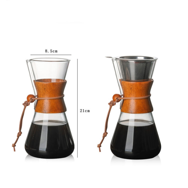 Heat Resistant Glass Coffee Pot Convenient Hand Made Pot, Specification:600ml Coffee Pot with Strainer - free shipping - PMC TechLife - Order now!