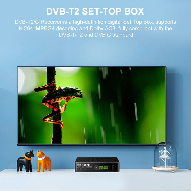 T15-T2 1080P Full HD DVB-TC/C Receiver Set-Top Box, EU Plug - DVB-T & Analog Solutions by PMC TechLife | Online Shopping South Africa | PMC TechLife | Buy Now Pay Later Mobicred
