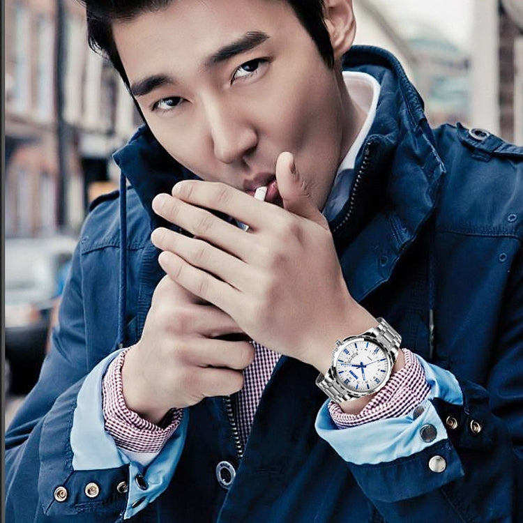 SKMEI 9069 Multifunctional Outdoor Fashion Business Waterproof Interval Gold Shell Quartz Wrist Watch(Rose Gold) - free shipping - PMC TechLife - Order now!