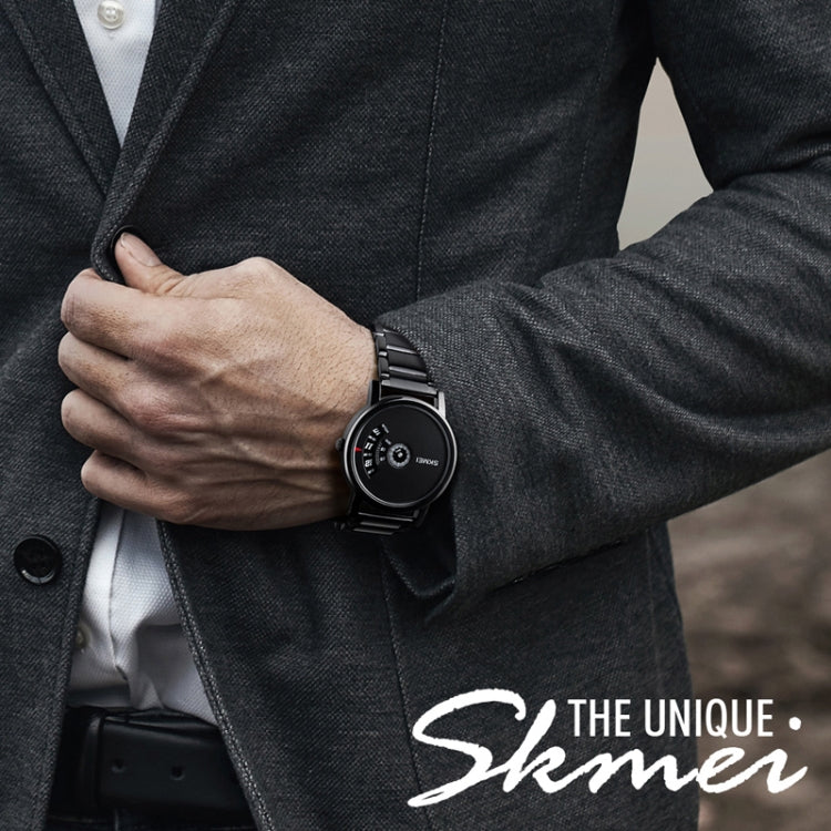 SKMEI 1260 Fashion Creative Pointer 30m Waterproof Quartz Wrist Watch with Stainless Steel Watchband(Black) - free shipping - PMC TechLife - Order now!