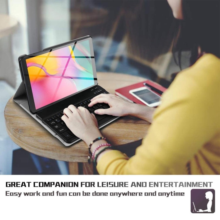 AM11 2 in 1 Removable Bluetooth Keyboard + Protective Leather Tablet Case with Holder for Lenovo M10 FHD REL TB-X605FC/LC(Rose Gold) - Lenovo Keyboard by PMC TechLife | Online Shopping South Africa | PMC TechLife