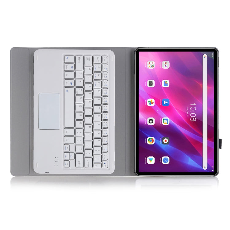 AK10-A 2 in 1 Detachable Bluetooth Keyboard + Lambskin Texture TPU Protective Leather Tablet Case with Touchpad & Holder for Lenovo Qitian K10 TB-X6C6X(Rose Gold) - Lenovo Keyboard by PMC TechLife | Online Shopping South Africa | PMC TechLife