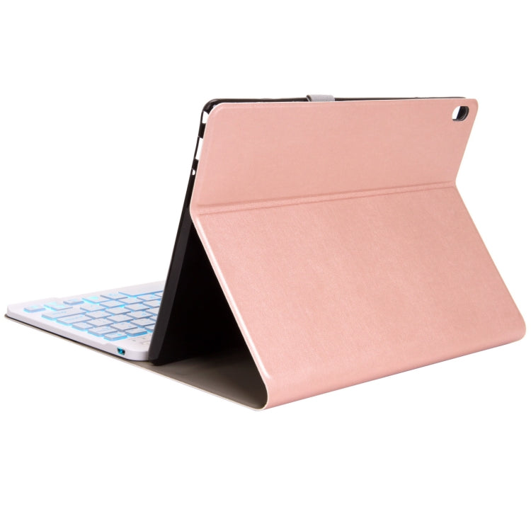 M10S 2 in 1 Removable Bluetooth Keyboard + Leather Tablet Case with Backlight & Holder for Lenovo Tab M10 TB-X505X (Rose Gold) - Lenovo Keyboard by PMC TechLife | Online Shopping South Africa | PMC TechLife