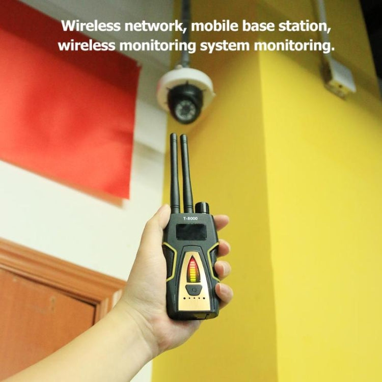 T-8000 RF Signal Detector GSM Audio Finder GPS Scan Detector (Silver) - RF Signal Detector by PMC TechLife | Online Shopping South Africa | PMC TechLife