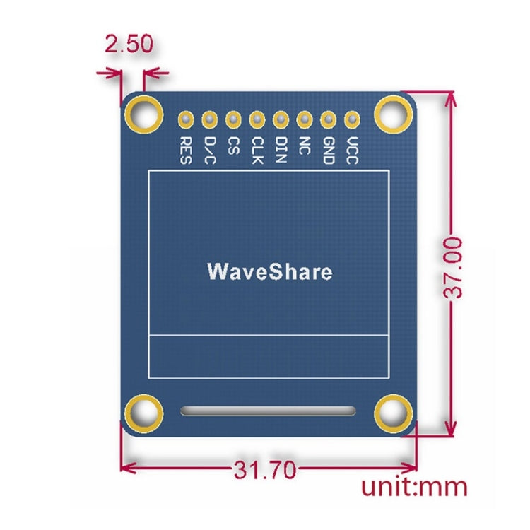 Waveshare 0.95 inch RGB OLED (B), SPI interface, Straight Vertical Pinheader - Modules Expansions Accessories by Waveshare | Online Shopping South Africa | PMC TechLife | Buy Now Pay Later Mobicred