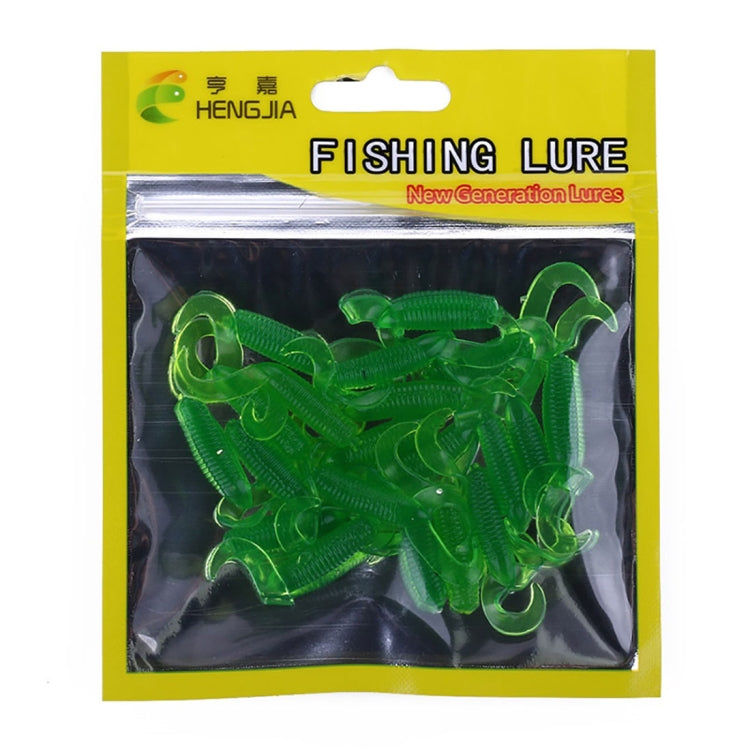HENGJIA SO105 20 PCS 3.5cm/0.9g Double Tailed Bait Soft Bait for Sea Fishing (Green) - Fishing Lures by HENGJIA | Online Shopping South Africa | PMC TechLife | Buy Now Pay Later Mobicred