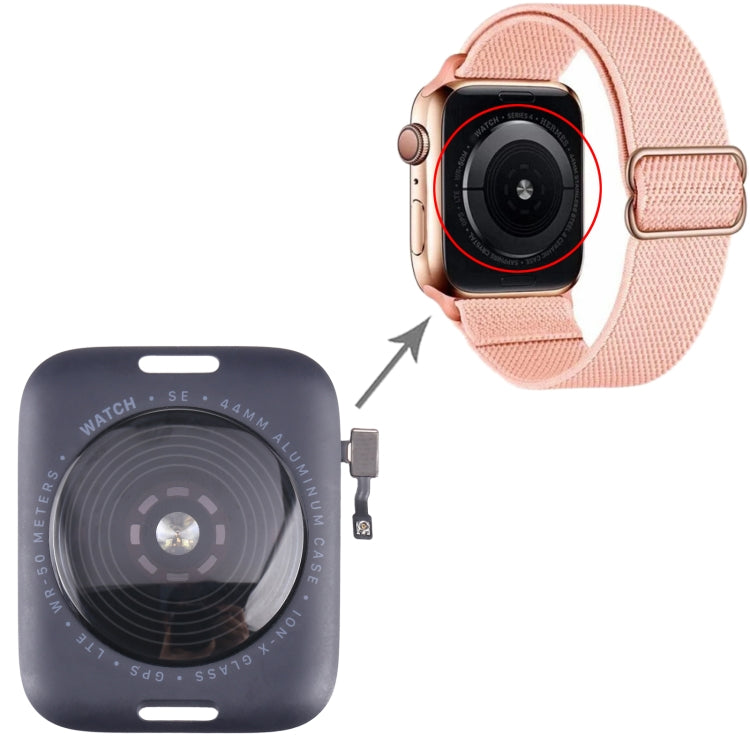 Glass Back Cover With Wireless Charging Coil For Apple Watch Series SE 2022 44mm GPS Edition (Grey) - Back Cover by PMC TechLife | Online Shopping South Africa | PMC TechLife