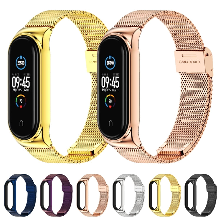 Mijobs Milan CS Screwless Buckle Metal Watch Band Case for Xiaomi Mi Band 3 & 4 & 5 & 6, Host not Included(Silver) - free shipping - PMC TechLife - Order now!