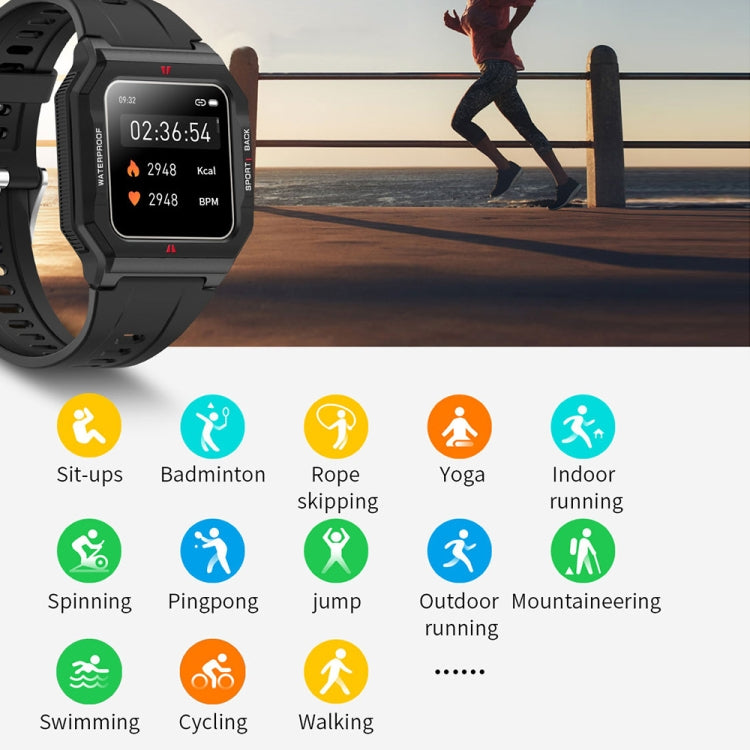 Lokmat FT10 1.3 inch IPS Touch Screen Waterproof Smart Watch, Support Music Play / Heart Rate / Blood Pressure Monitor(Black) - free shipping - PMC TechLife - Order now!