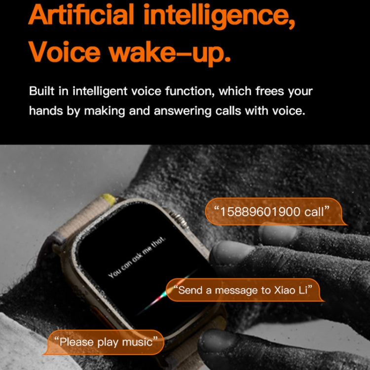 T800 Ultra 1.99 inch Ocean Silicone Band Smart Watch Support Heart Rate / ECG (Yellow) - free shipping - PMC TechLife - Order now!