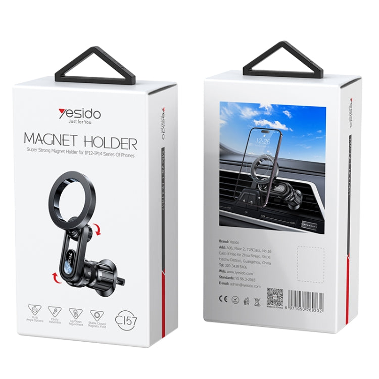 Yesido C157 Strong Magnetic Car Air Vent Phone Holder (Black) - free shipping - PMC TechLife - Order now!