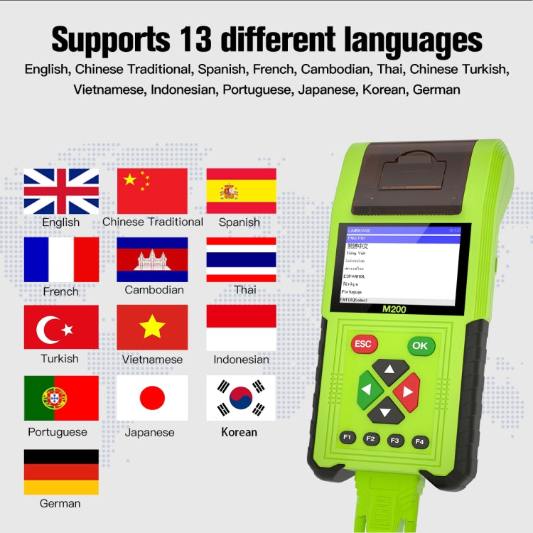 JDiag M200 8V-30V OBD Motorcycles Diagnostic Instrument with Data Printing, Standard Version - Code Readers & Scan Tools by PMC TechLife | Online Shopping South Africa | PMC TechLife