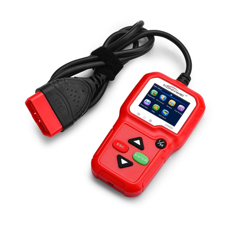 KONNWEI KW680 Mini OBDII Car Auto Diagnostic Scan Tools Auto Scan Adapter Scan Tool (Can Detect Battery and Voltage, Only Detect 12V Gasoline Car)(Red) - free shipping - PMC TechLife - Order now!