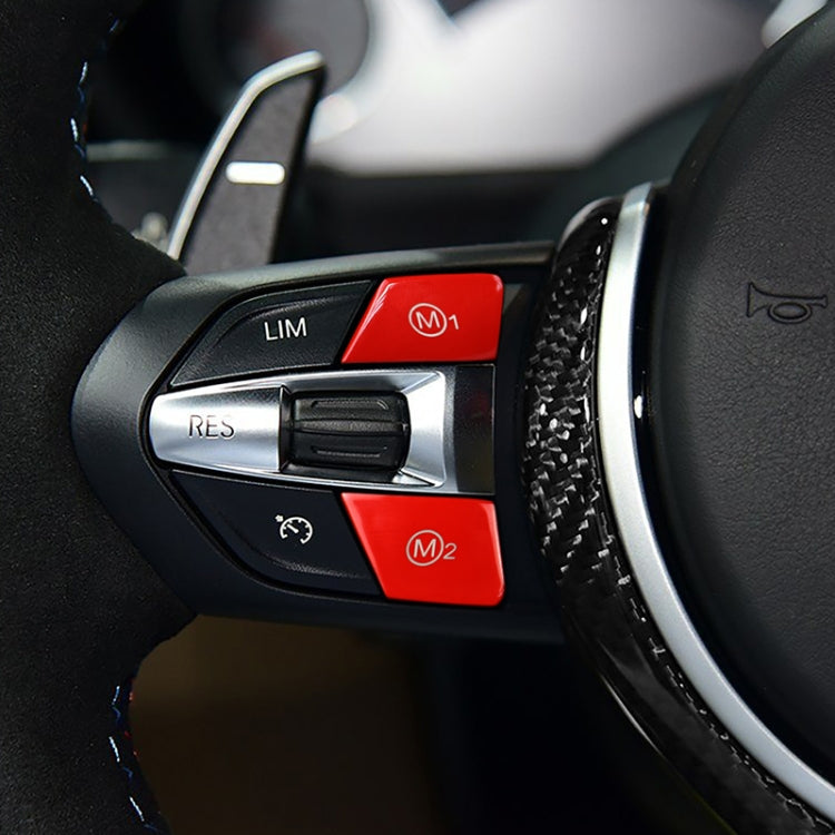 Sports Steering Wheel M1+M2 Fashion Button Switch Trim Cover for BMW F30 F34 F15 F16 2014-2018(Red) - Steering Wheel Accessories by PMC TechLife | Online Shopping South Africa | PMC TechLife