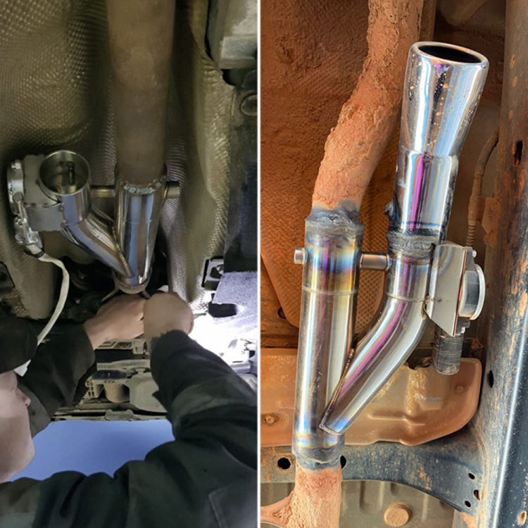 CNSPEED Y Shape 2 In 1 Car Remote Control Electric Exhaust Valve Pipe, Size: 2.25 inch - Exhaust Pipes by PMC TechLife | Online Shopping South Africa | PMC TechLife