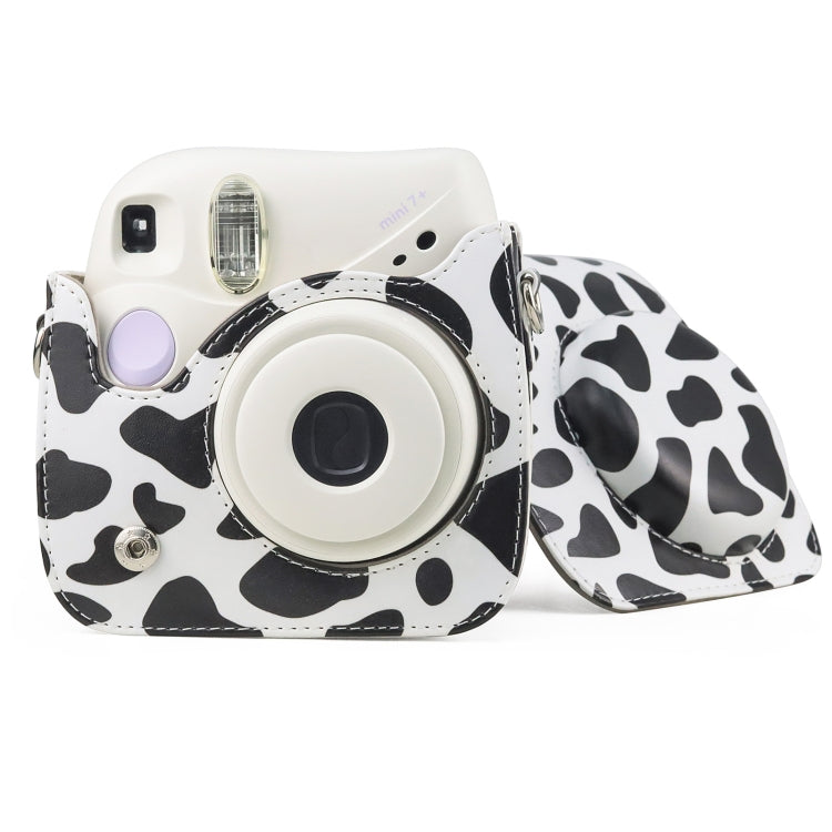 Milk Cow Full Body PU Leather Case Camera Bag with Strap for FUJIFILM instax mini 7+ - Leather Bag by PMC TechLife | Online Shopping South Africa | PMC TechLife