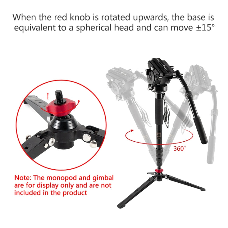 BEXIN ST-3 Three Feet Monopod Stand Base Mini Desktop Tripod - Monopods by BEXIN | Online Shopping South Africa | PMC TechLife