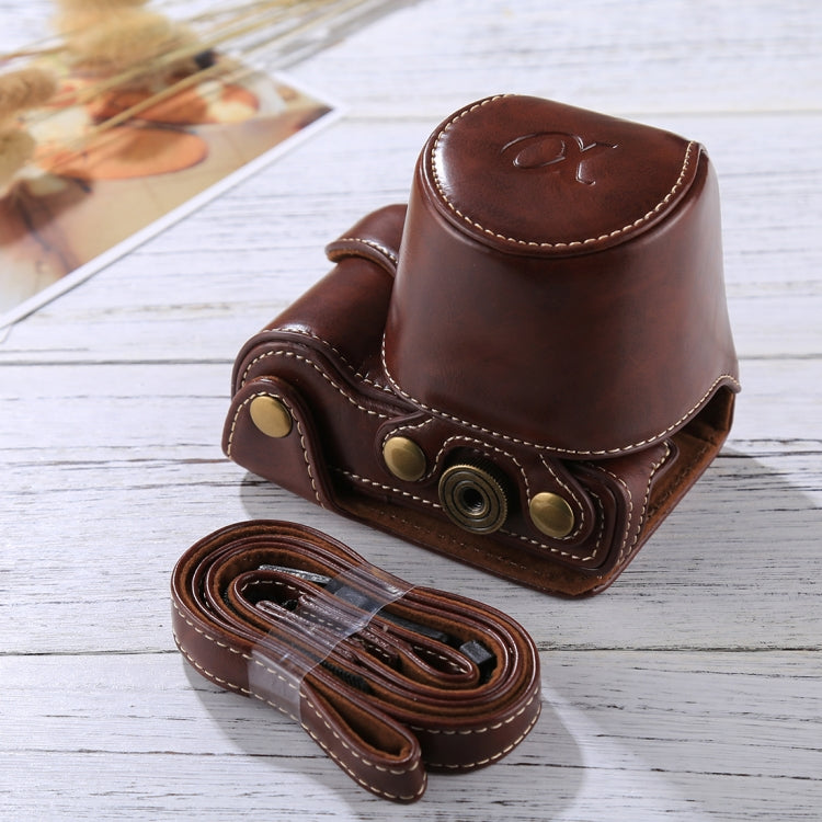 Full Body Camera PU Leather Case Bag with Strap for Sony A5100 / A5000 / NEX-3N (16-50mm / 40.5mm Lens)(Coffee) - free shipping - PMC TechLife - Order now!