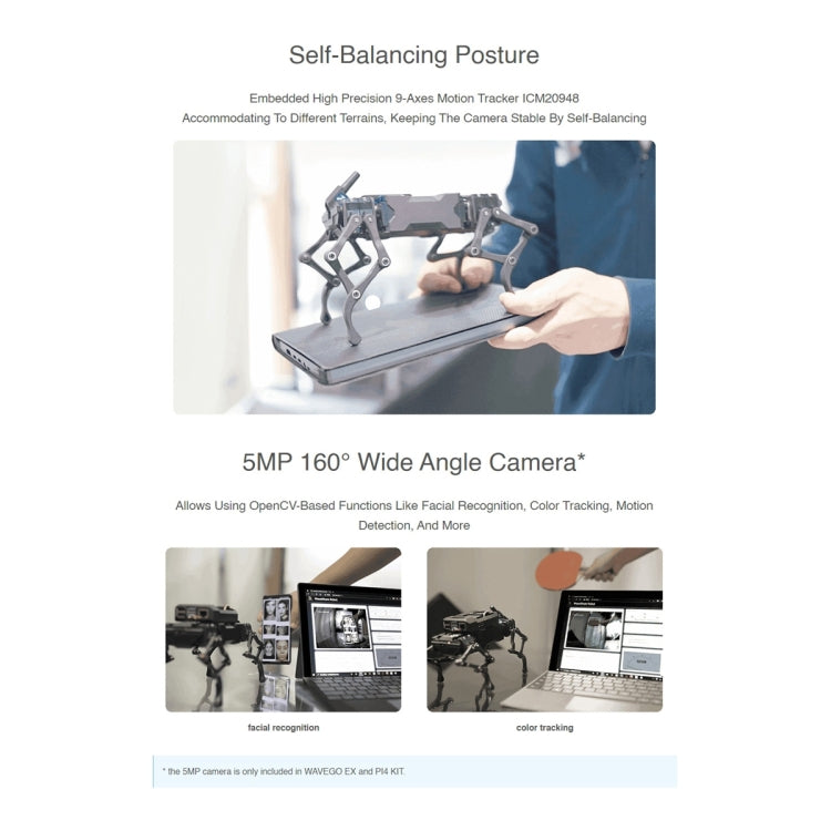 Waveshare WAVEGO 12-DOF Bionic Dog-Like Robot, Basic Version(EU Plug) - free shipping - PMC TechLife - Order now!