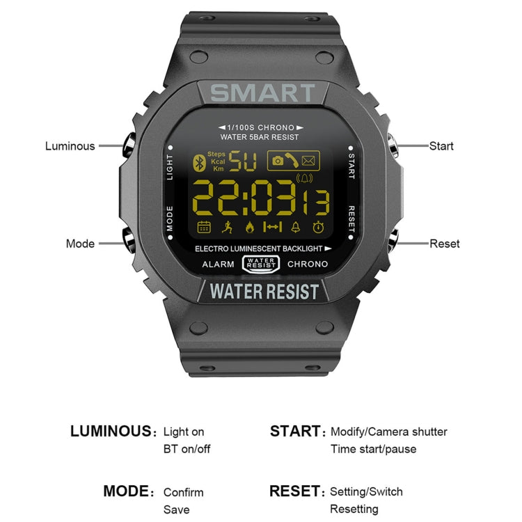 Lokmat MK22 1.21 inch FSTN LCD Screen 50m Waterproof Smart Watch, Support Information Reminder / Remote Camera / Sport Record(Orange) - free shipping - PMC TechLife - Order now!