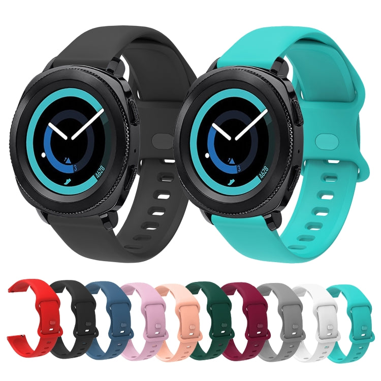 20mm For Amazfit GTS4 / GTS4 mini / GTS3 Universal Inner Back Buckle Perforation Silicone Watch Band(Mint Green) - Watch Bands by MIJOBS | Online Shopping South Africa | PMC TechLife | Buy Now Pay Later Mobicred