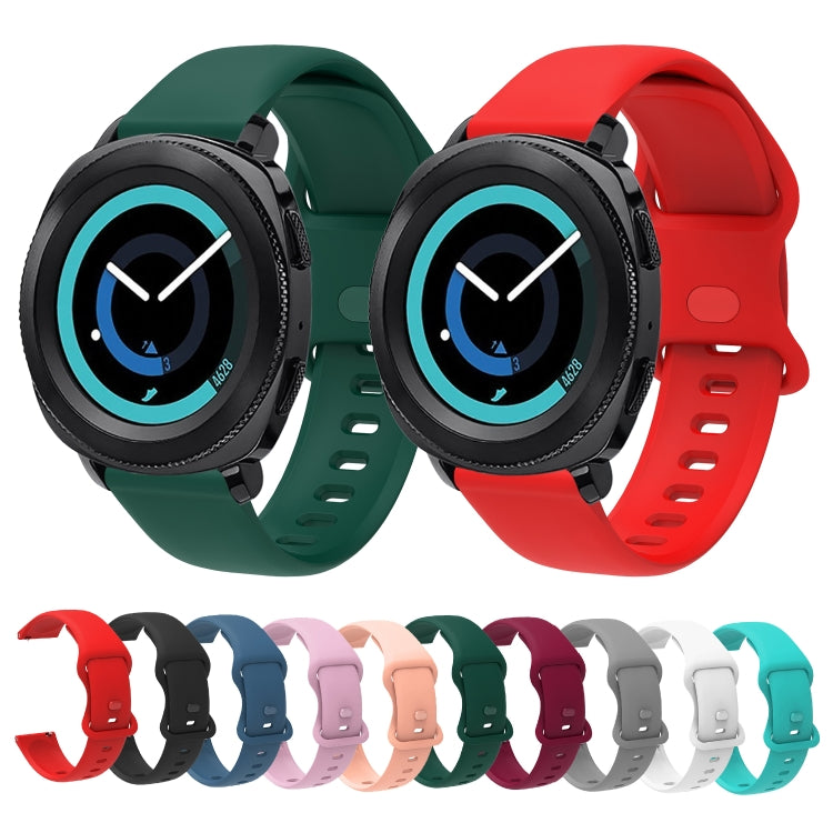 22mm For Xiaomi Haylou RT RS3 LS04 / LS05S Universal Inner Back Buckle Perforation Silicone Watch Band(Red) - Watch Bands by MIJOBS | Online Shopping South Africa | PMC TechLife | Buy Now Pay Later Mobicred