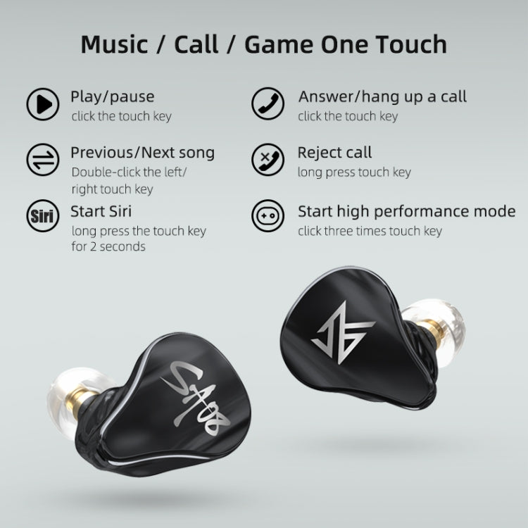 KZ SA08 Wireless Four-unit 5BA Balance Armature Bluetooth In-ear TWS Earphone(Black) - free shipping - PMC TechLife - Order now!