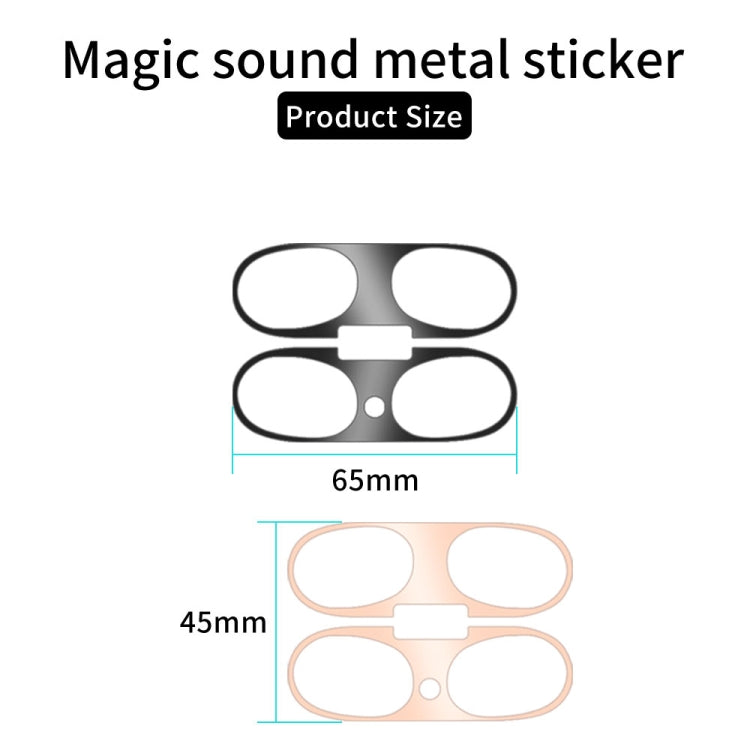 For Beats Studio Buds Wireless Bluetooth Earphone Magic Sound Metal Protective Sticker(Gold) - Protective Sticker by PMC TechLife | Online Shopping South Africa | PMC TechLife