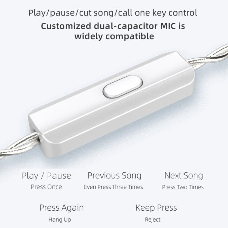 KZ ASX 20-unit Balance Armature Monitor HiFi In-Ear Wired Earphone With Mic(Silver) - free shipping - PMC TechLife - Order now!